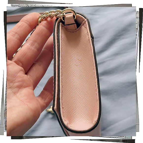 Soft Pink Mini Leather Crossbody Bag / Clutch (Removable Strap) by Kate Spade - Picture 7 of 8